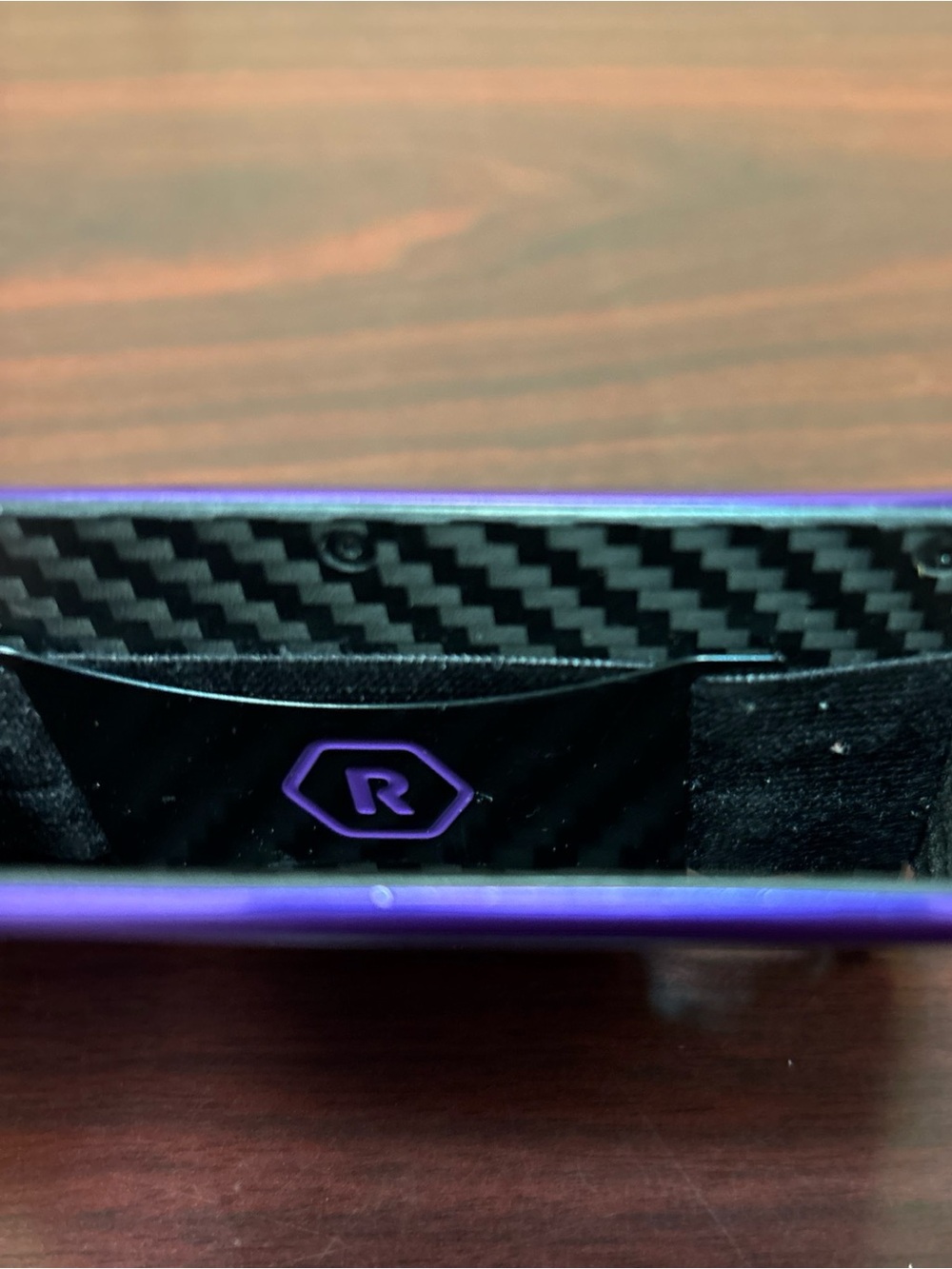 Purple Ridge metal card holder with purple logo #metal #cardholder